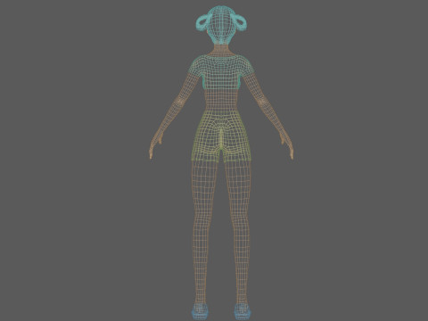 Sweet cartoon woman V24481 Modelo 3D