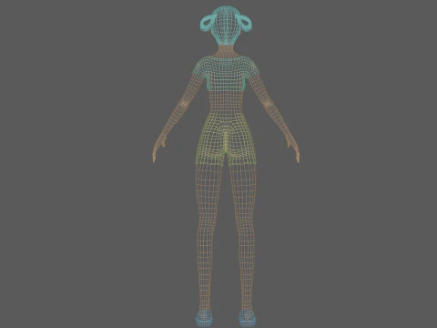 Sweet cartoon woman V24481 3D Model