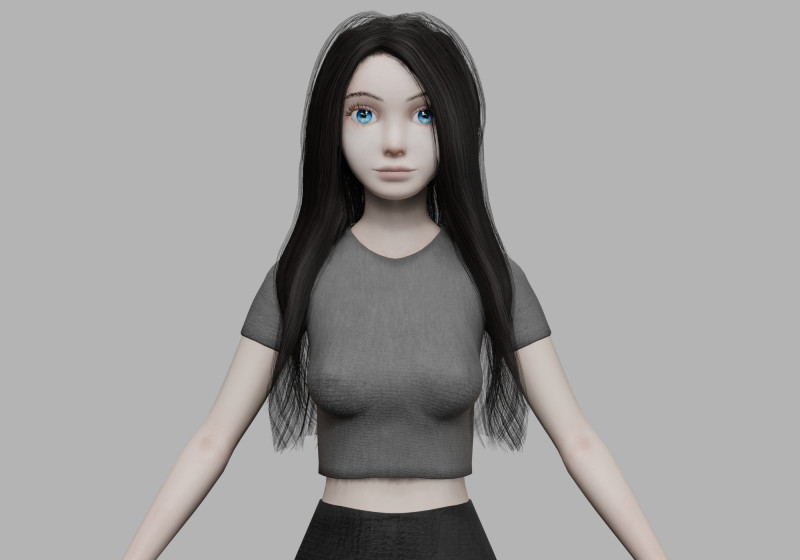 Sweet cute woman V25010 3D 模型 .c4d .max .obj .3ds .fbx .stl .blend 