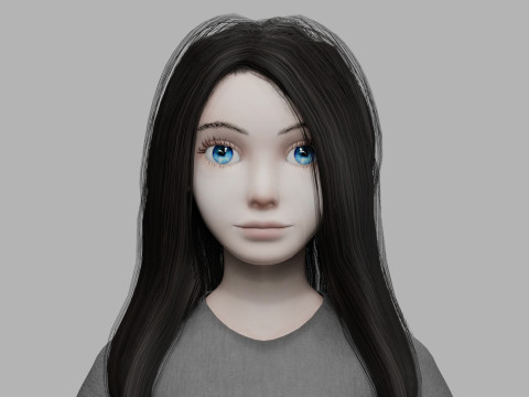 Sweet cute woman V25010 3D 模型