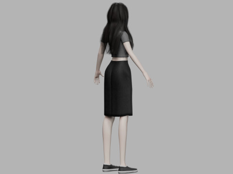 Sweet cute woman V25010 3D 模型