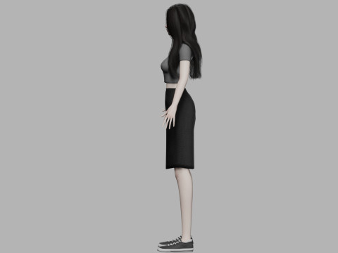 Sweet cute woman V25010 3D 模型
