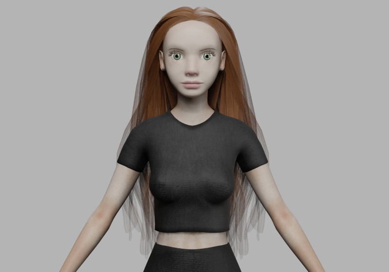Sweet pretty woman V30344 3D Model .c4d .max .obj .3ds .fbx .stl .blend
