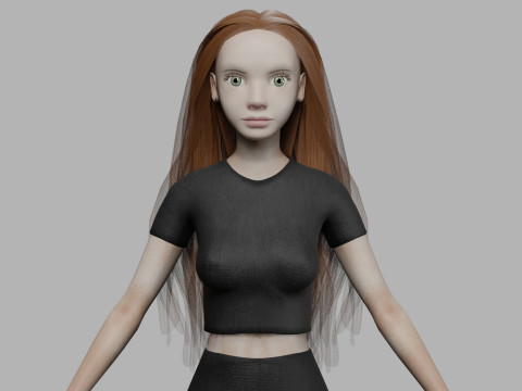 Sweet pretty woman V30344 3D Model