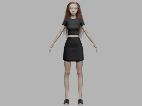 Sweet pretty woman V30344 3D Model