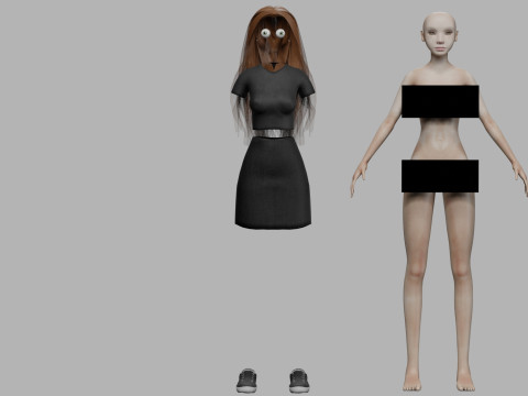 Sweet pretty woman V30344 3D Model
