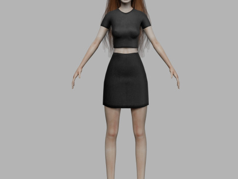 Sweet pretty woman V30344 3D Model
