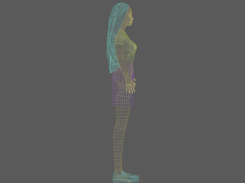 Sweet pretty woman V30344 3D Model