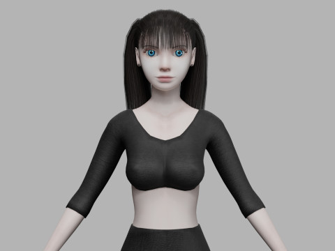 Sweet young woman V21759 3D 모델