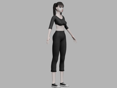 Sweet young woman V21759 3Dモデル