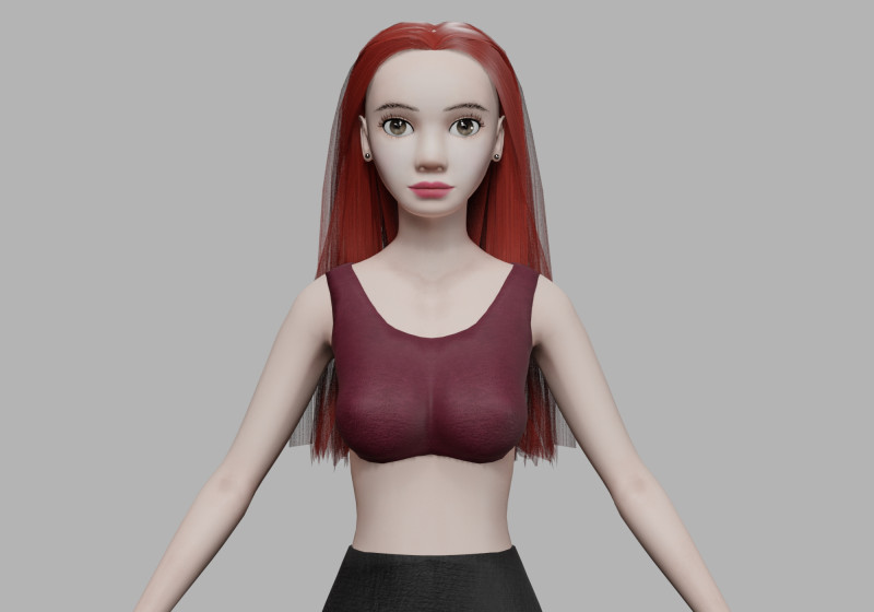 Teen basic woman V26027 3D 模型 .c4d .max .obj .3ds .fbx .stl .blend 