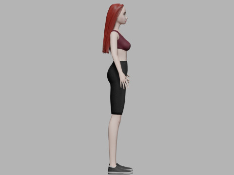 Teen basic woman V26027 3D 模型