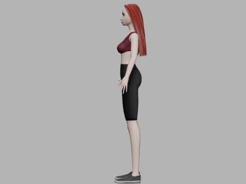 Teen basic woman V26027 3D 模型