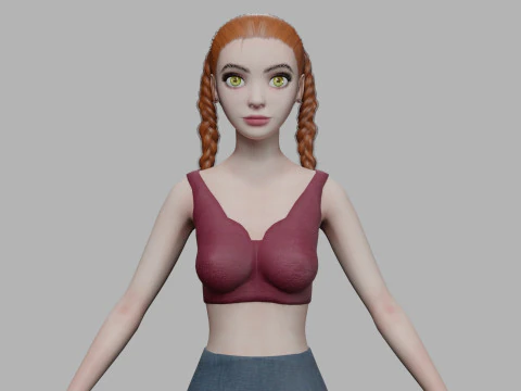 Teen young woman V25018 3D Model