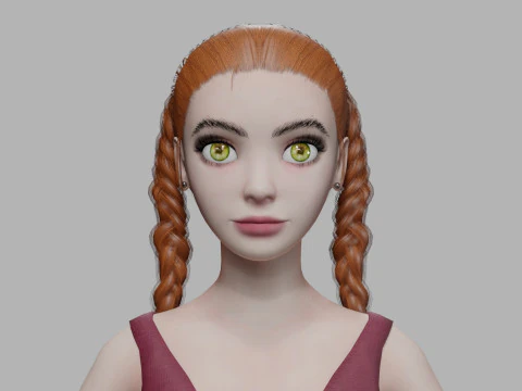 Teen young woman V25018 3D Model