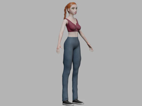 Teen young woman V25018 3D Model