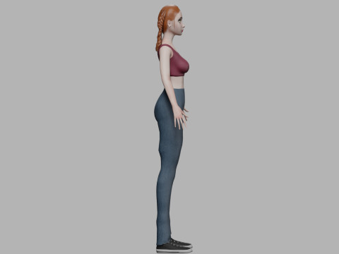 Teen young woman V25018 3Dモデル