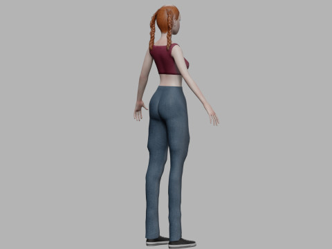 Teen young woman V25018 3Dモデル