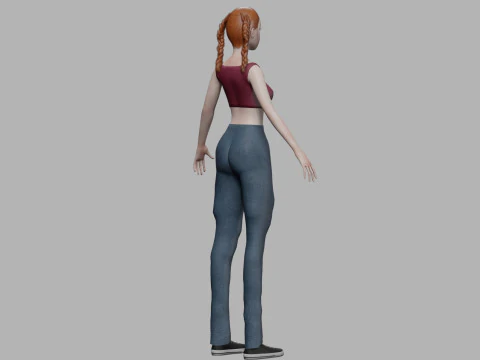 Teen young woman V25018 3D Model