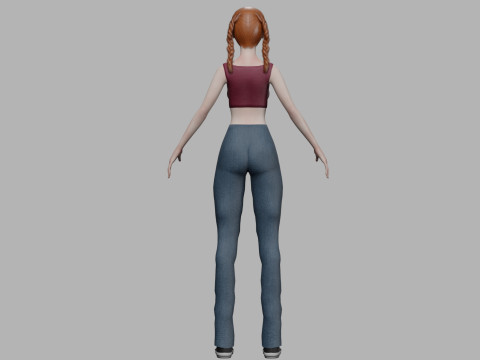 Teen young woman V25018 3Dモデル