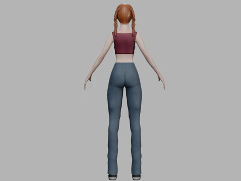 Teen young woman V25018 3D Model