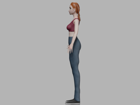 Teen young woman V25018 3Dモデル