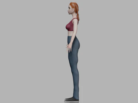 Teen young woman V25018 3D Model