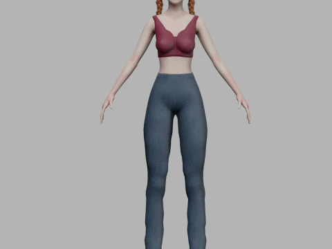 Teen young woman V25018 3D Model
