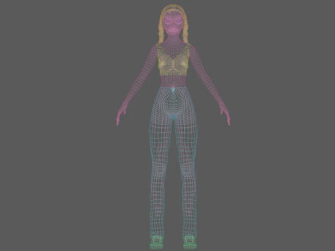Teen young woman V25018 3D Model
