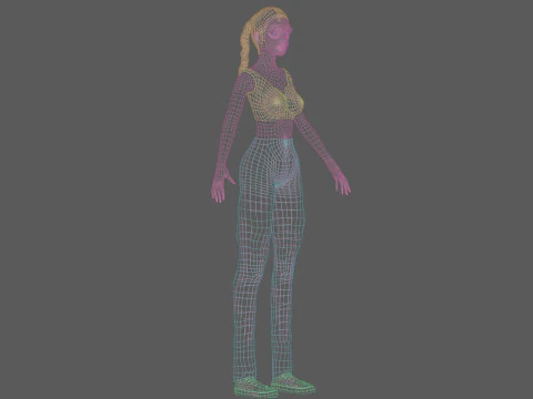 Teen young woman V25018 3D Model