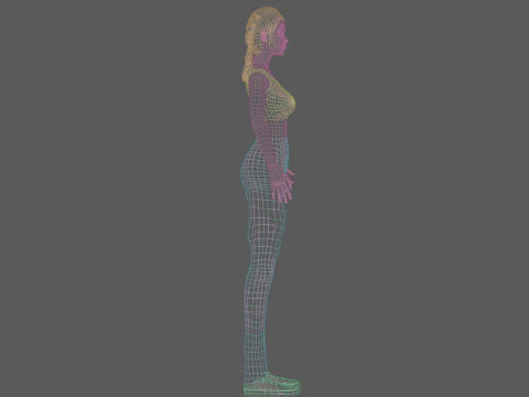 Teen young woman V25018 3D Model