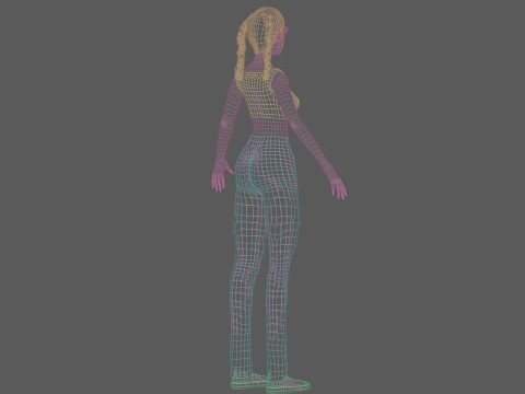 Teen young woman V25018 3Dモデル