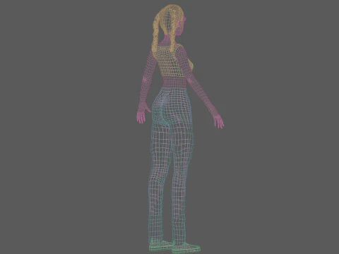 Teen young woman V25018 3D Model