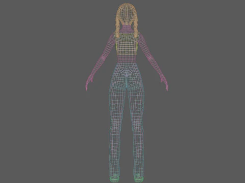Teen young woman V25018 3D Model