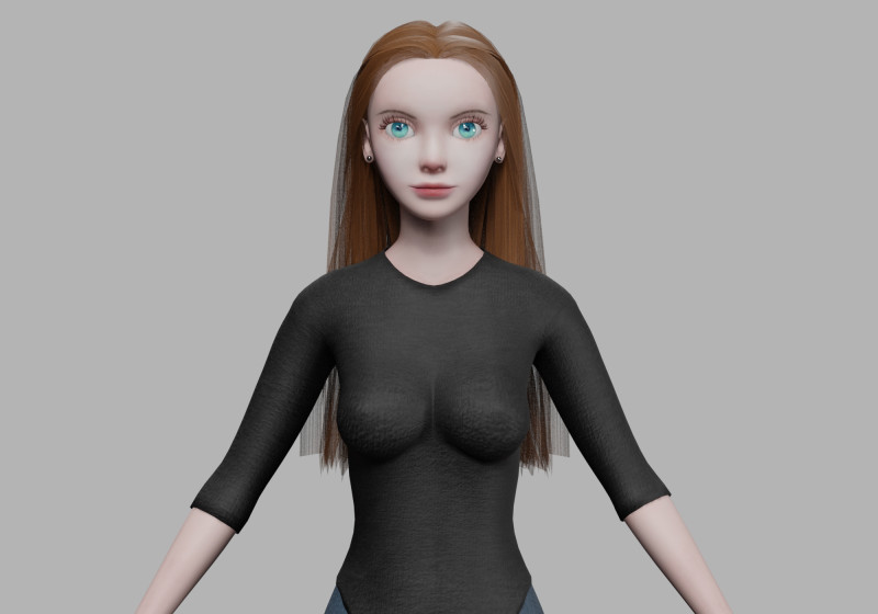 Young beautiful woman V29103 3D Model .c4d .max .obj .3ds .fbx .stl .blend