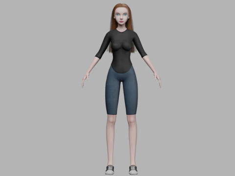 Young beautiful woman V29103 3D Model