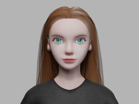 Young beautiful woman V29103 3D Model