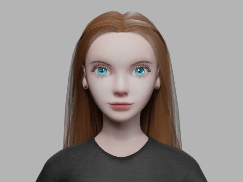 Young beautiful woman V29103 3D Model
