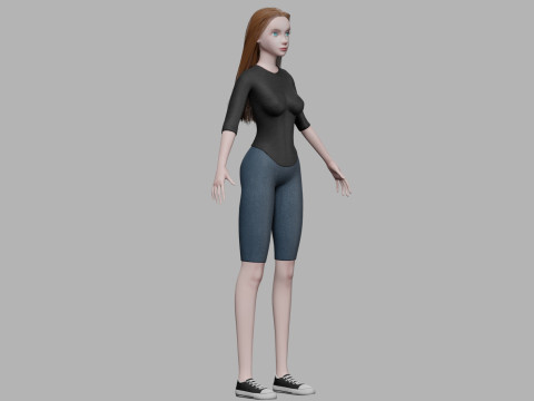 Young beautiful woman V29103 3D Model