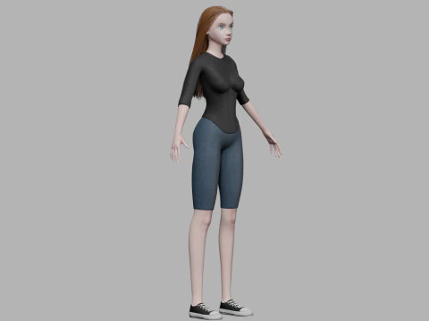 Young beautiful woman V29103 3D Model