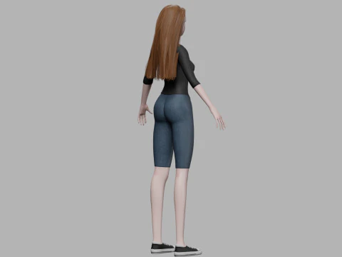 Young beautiful woman V29103 3D Model