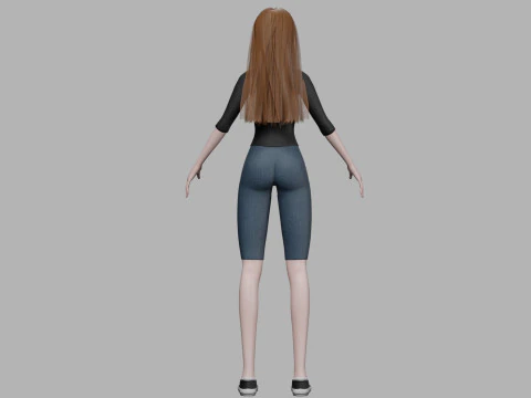 Young beautiful woman V29103 3D Model