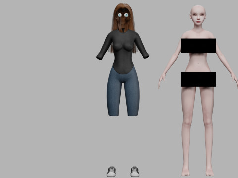 Young beautiful woman V29103 3D Model