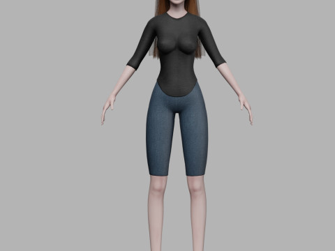 Young beautiful woman V29103 3D Model