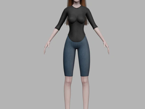 Young beautiful woman V29103 3D Model