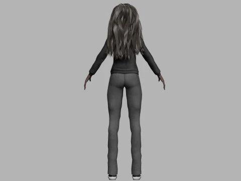 Young black woman V33202 3D Model