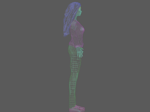 Young black woman V33202 Model 3D