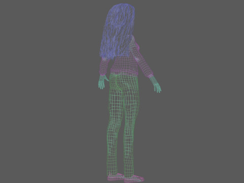 Young black woman V33202 Model 3D
