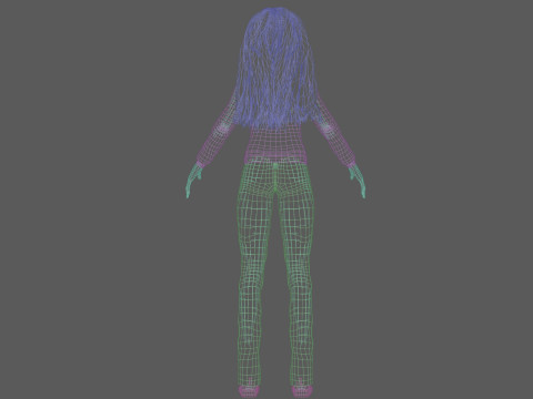 Young black woman V33202 Model 3D