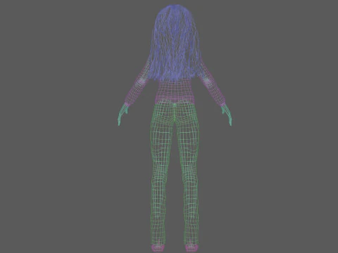 Young black woman V33202 3D Model